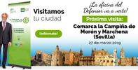 La Oficina de Atención Ciudadana se desplaza a la Campiña de Morón y Marchena este jueves 27 de marzo para atender a la ciudanía