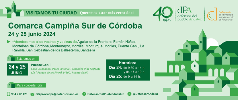 La oficina de atención ciudadana del Defensor del Pueblo Andaluz estuvo en la Comarca de la Campiña Sur de Córdoba La oficina de atención ciudadana del Defensor del Pueblo Andaluz estuvo en la Comarca de la Campiña Sur de Córdoba